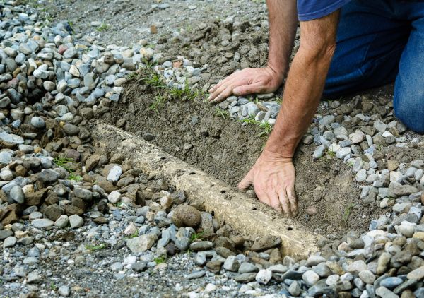 French Ditch Installation in North Richland Hills